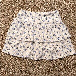 Society Blue Floral Eyelet Skort - Girls M (8-10)